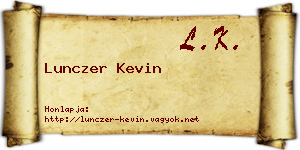 Lunczer Kevin névjegykártya